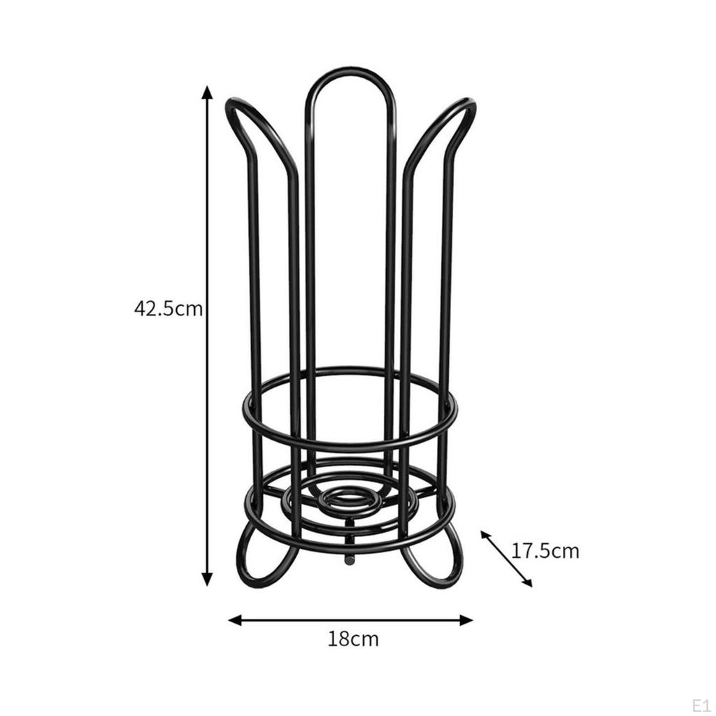 Portarotolo di Carta Verticale Dispenser e Organizer per WC di Grande Capacità Salvaspazio Autoportante