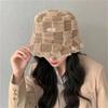 1Pc Women Winter Warm Plush Bucket Hat Casual Thermal Windproof Fleece Fisherman Caps
