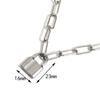 Stainless steel chain necklace with titanium steel lock pendant - hip hop punk style accessory