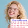 Retro Square Myopia Glasses TR90 Clear Blue Light Blocking Eyewears NearsightedGlasses For Distance for Woman Vision-3Spectacles