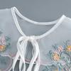 New Big Lapel Fake Collar Shawl for Womens Floral Embroider Shoulder Wraps Cape Removable Shirt Detachable False Collar Shawl