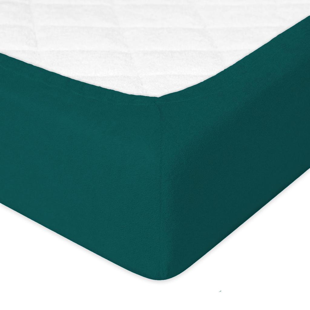 Prześcieradło frotte z gumką 150/160x190/200 premium ciemnozielone