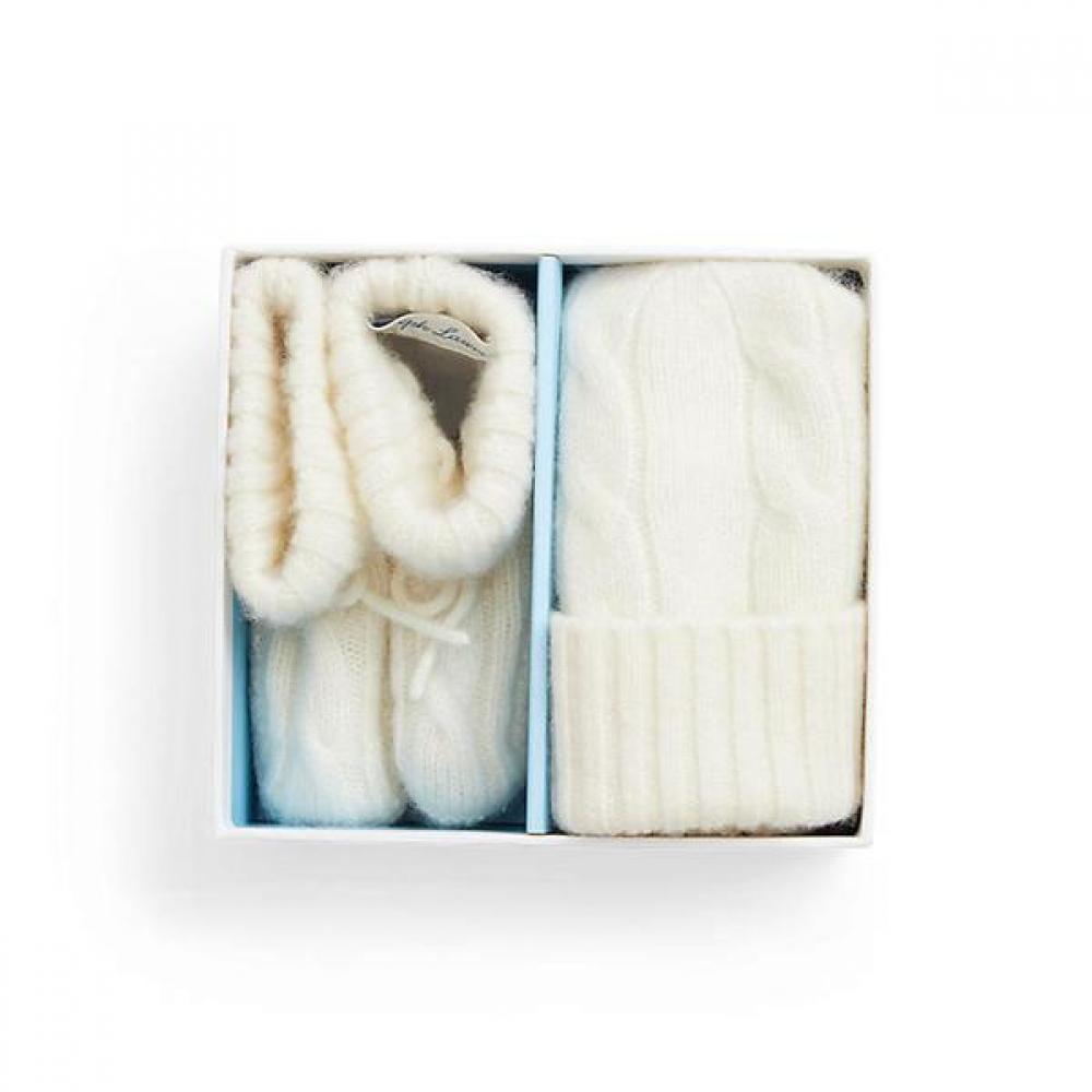 

Ralph Lauren Baby Boy Cashmere Beanie And Bootie Set Cwpo2sti0520081100 6/9