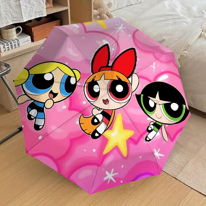 

1pc Powerpuff Girls Automatic Folding Umbrella, Casual Outdoor Accessory, Birthday Festival Gift yy251126210