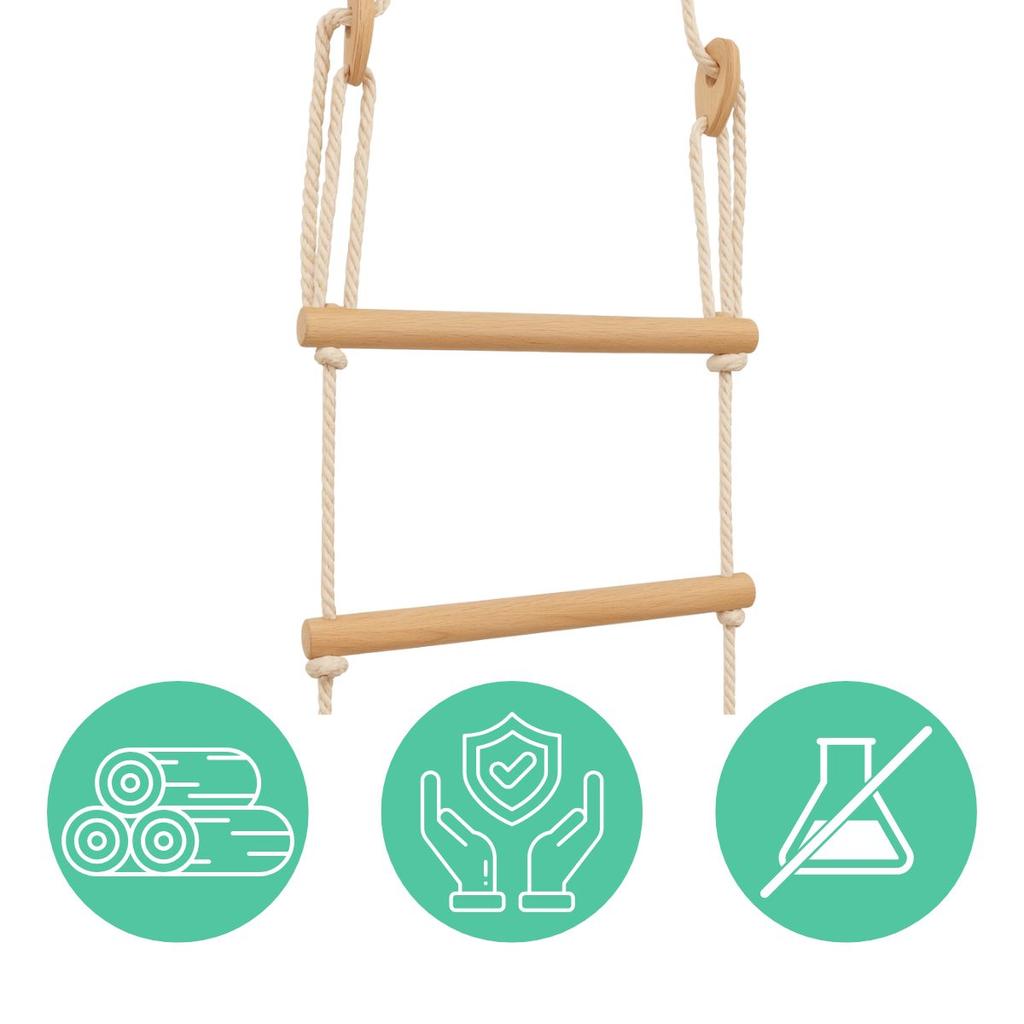 Skandiko Rope Ladder - Wood