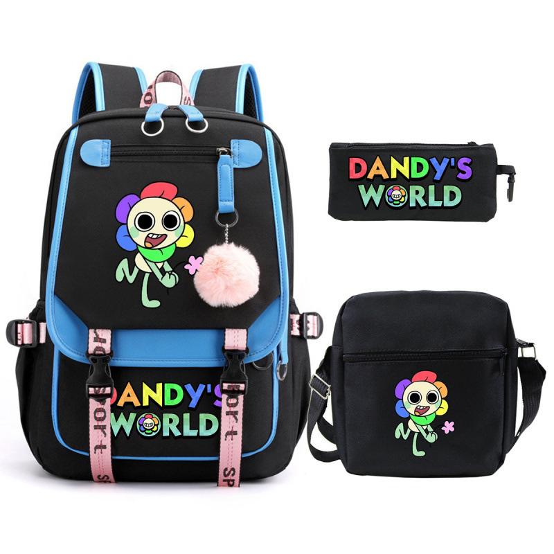 Game Merchandise Elementary And Secondary School Students Fashion Schoolbags Children'S Backpacks Three-Piece Set