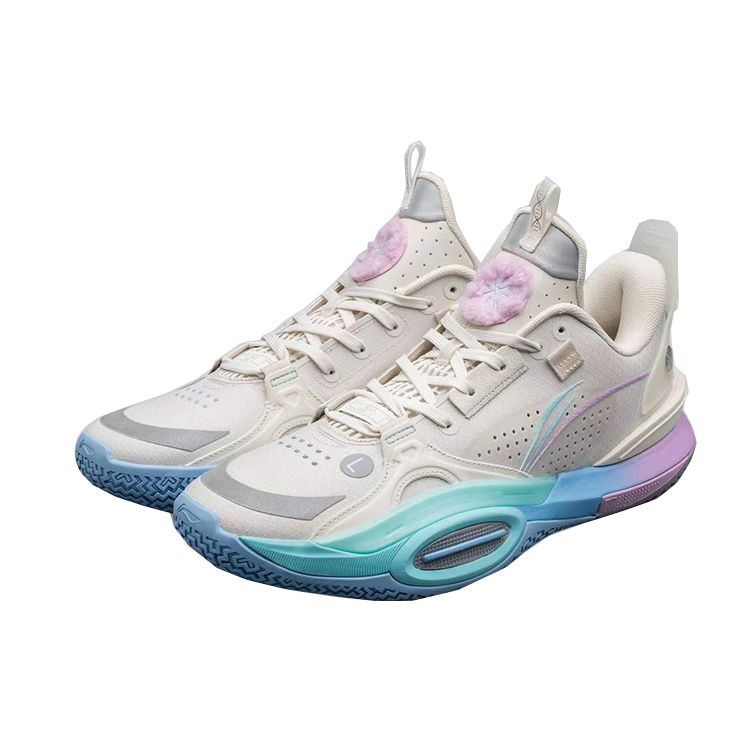 Li Ning All City 10 V1 Marshmallow Cushioning Non-Slip Low-Top Basketball Shoes Men Sneakers Pearl-White ABAS009-AN