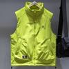 Men 50% White Duck Down Puffer Vest, Patch Detail Stand‑Collar Sleeveless Waistcoat Loose Streetwear Winter Outer Gilet
