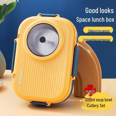 Draagbare 304 Roestvrij Staal Geïsoleerde Bento Lunchbox met Soepkom en Compartimenten voor Studenten/Kinderen