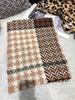 BYSIFA|Women Beige Coffee 100% Wool Scarves Pashmina Winter Plaid Warm Long Tassel Scarves Autumn Fashion Wool Cashmere Scarves