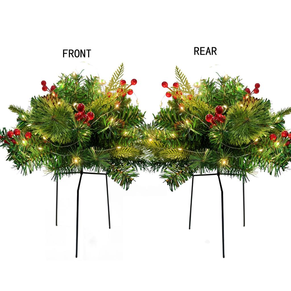 Outdoor Simulation Of The Courtyard Decorated With Glowing Needles And Red