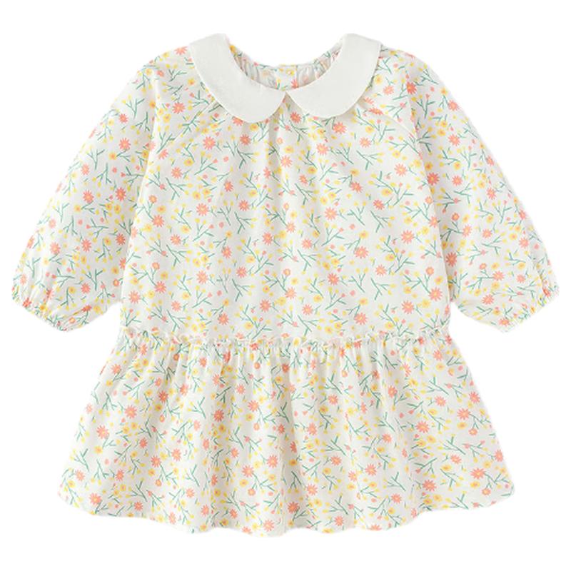 

Balabala Girls Floral Print Mid-Length Dress 90