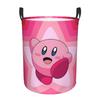 Custom K-Kirbys Anime Laundry Basket Foldable Play Game Clothes Hamper for Toys Storage Bin