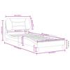 LED Bed Frame without Mattress  Hvar  Dark Brown 80x200 cm Fabric