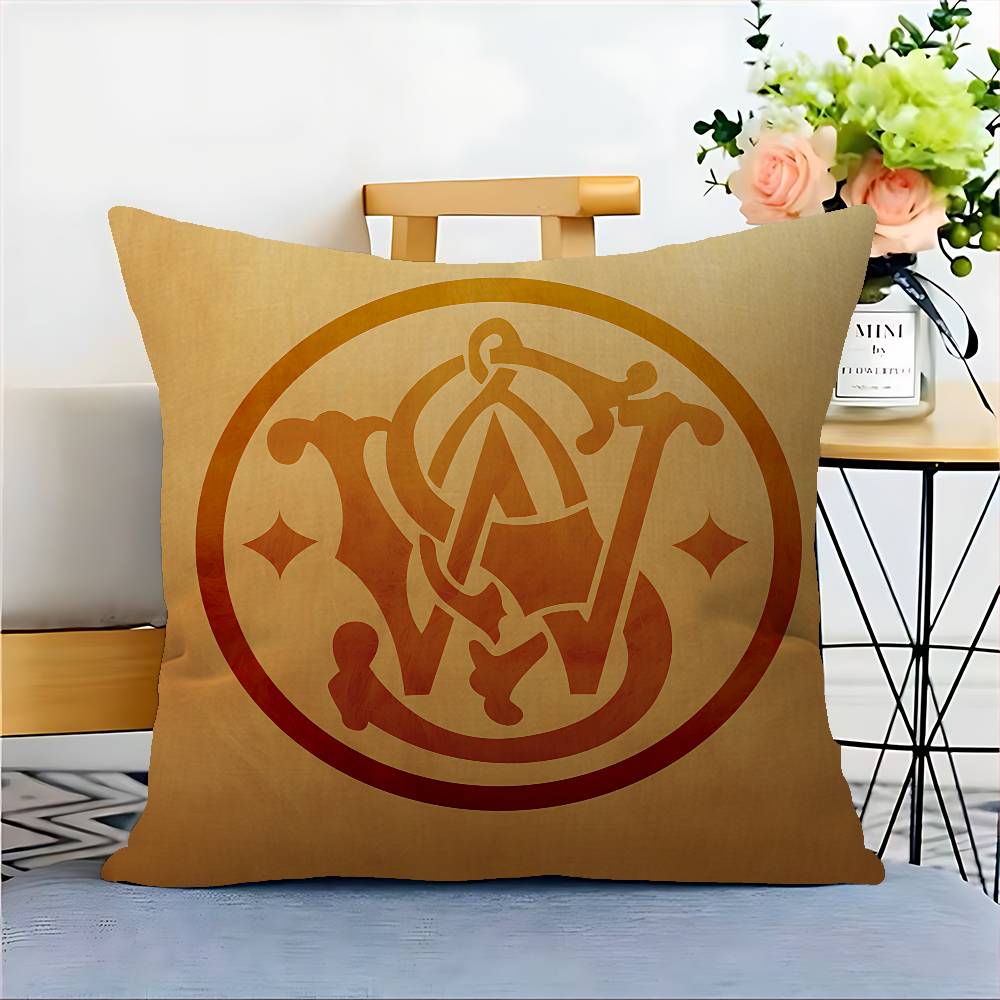 GUN SmithS W-WessonS Maple Design Cushion Cover Happy Autumn Harvest Decor Holiday Decorati Pillow Cover