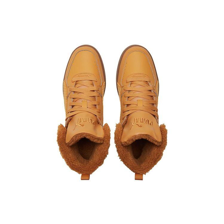 Puma Baskets Décontractées Mi-Haut Unisexe Rebound Joy Cordon en Fourrure Velours Côtelé Taffy Gum 385254-02