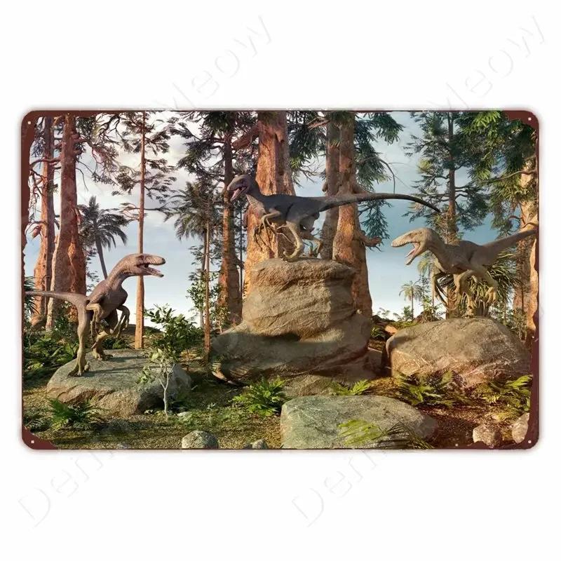 

Металлическая табличка Птерозавр, Постер с искусством Стегозавра Анкилозавра, Дом Улица Клуб, Раптор Винтажный настенный декор, Табличка Динозавр 20x30cm（7.8x11.8inch）