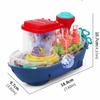 Sound Light Toy Electric Moving Boat Toy Plastic Musical Ship Toy  Kids Gift