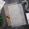 6/4pcs Rectangular Leaf Shape PVC Placemat Bronzing Hollow Table Mat Nordic Style Table Decoration Mat Tea Coffee Table Pad
