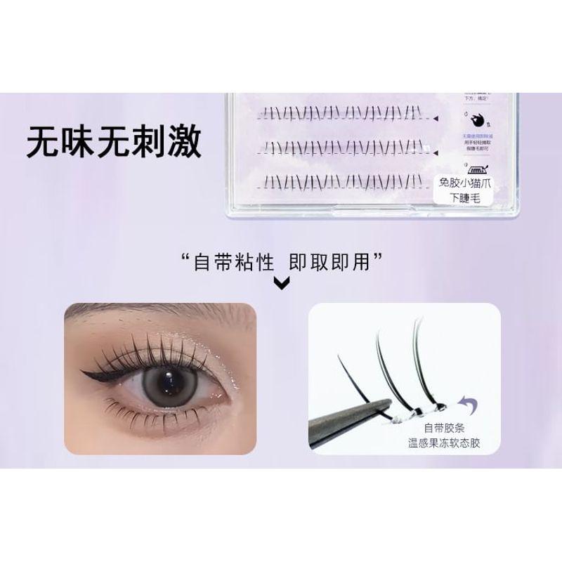 LuxeFlutter - Natural Wispy Cluster Glue-Free Lower False Eyelashes