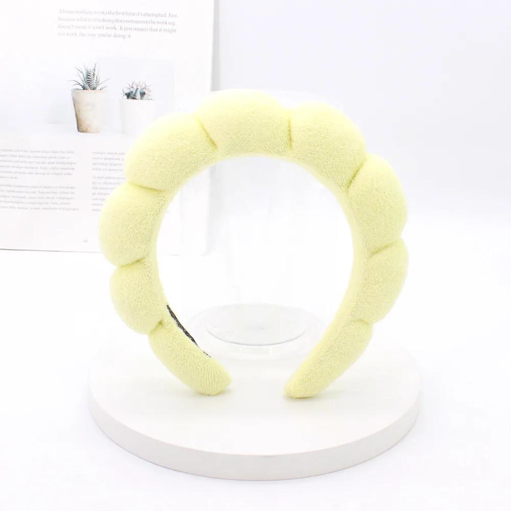 Femmes Filles Éponge Co Spa Maquillage Bulle Bandeau Éponge Bouffant Rétro Bandes Cheveux Doux Bandeau Couvre-chef