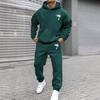 Herren Übergroßer Fleece Sportbekleidung Outdoor Lässig Locker Kapuzenpullover und Jogginghosen Set
