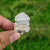 Gift For Her 925 Silver Natural Plume Agate Gemstone Promise Adjustable Ring