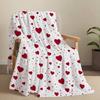 VIKAMA Heart-Print Blanket Soft Skin-Friendly and Warm Perfect for Office Naps Home Relaxation and Decorative Accents