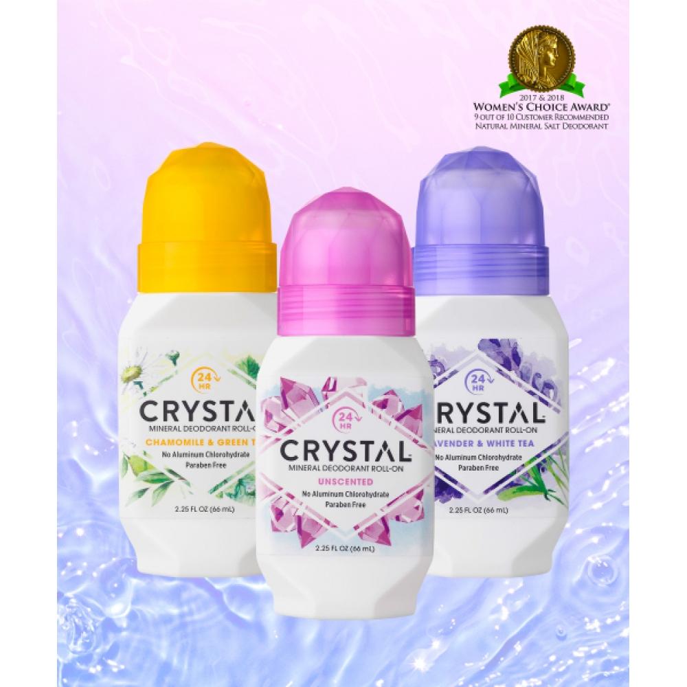 Crystal Roll On 66ml Set Of 3 Chamomile Lavender none