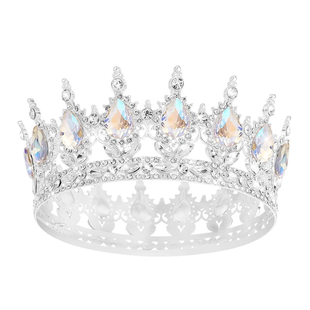 Diadema Tiara Corona di Re Barocca Europea con Strass