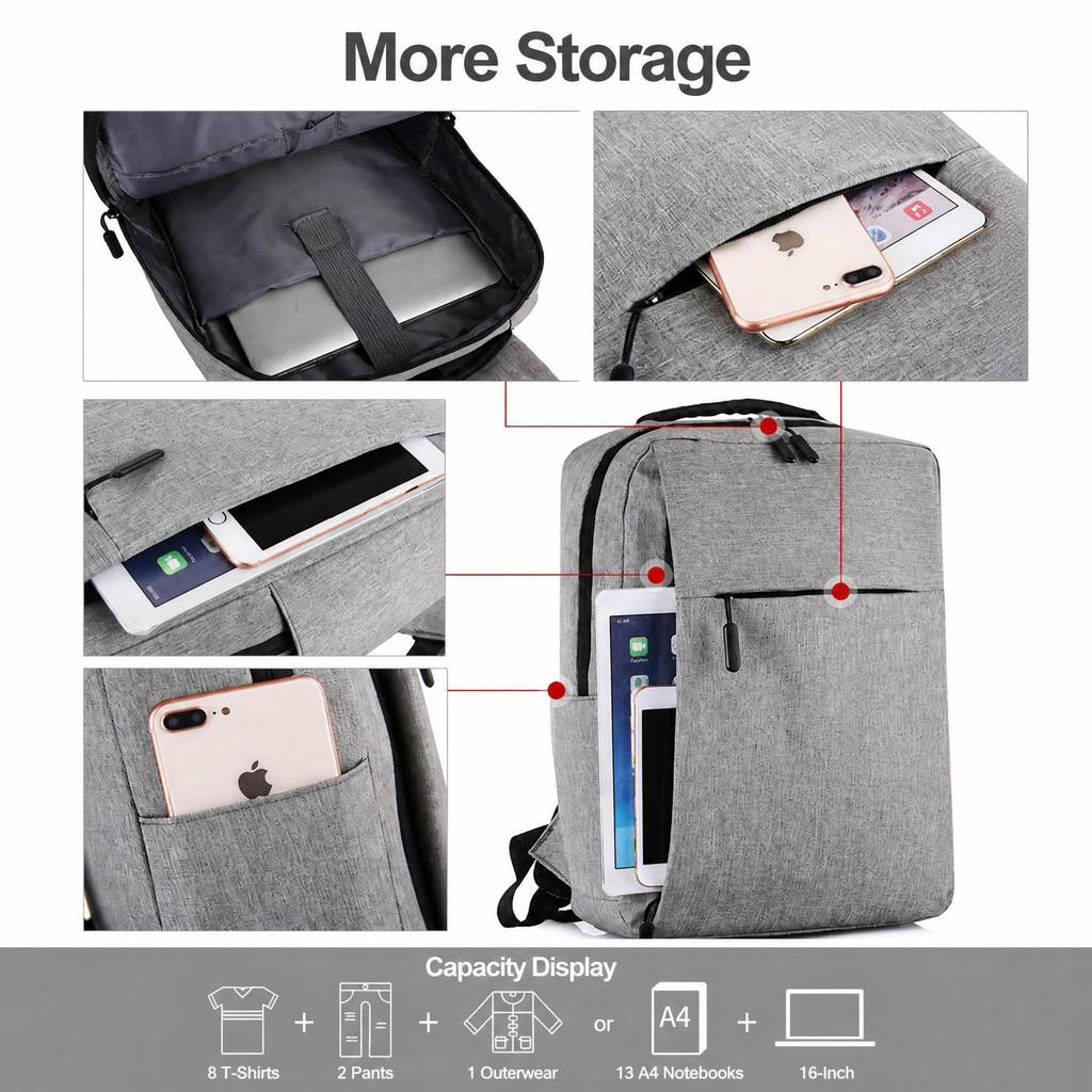 Laptop Backpack Business Computer Bag Student School Bookbag Travel Backpack Lightweight Casual