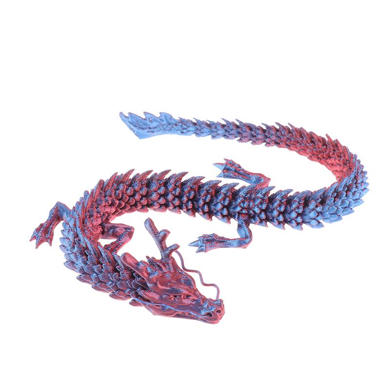 1 Piece Ideal Gift Gem Dragon Fidget Toy 30Cm 3D Printed Rotatable Articulated Dragon For Kids With Adhd Birthday Gifts