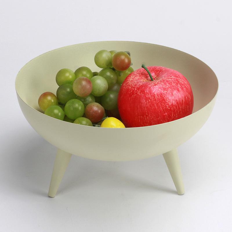Wabi-sabi Style Three-legged Fruit Plate Metal Tray Hotel B&B Natural Resort Style Creative Soft Decoration Combination Decoration