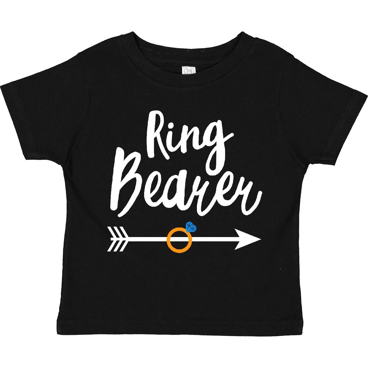 Inktastic Ringbearer With Arrow In White Toddler T-Shirt Wedding Spring Ring Boy 150