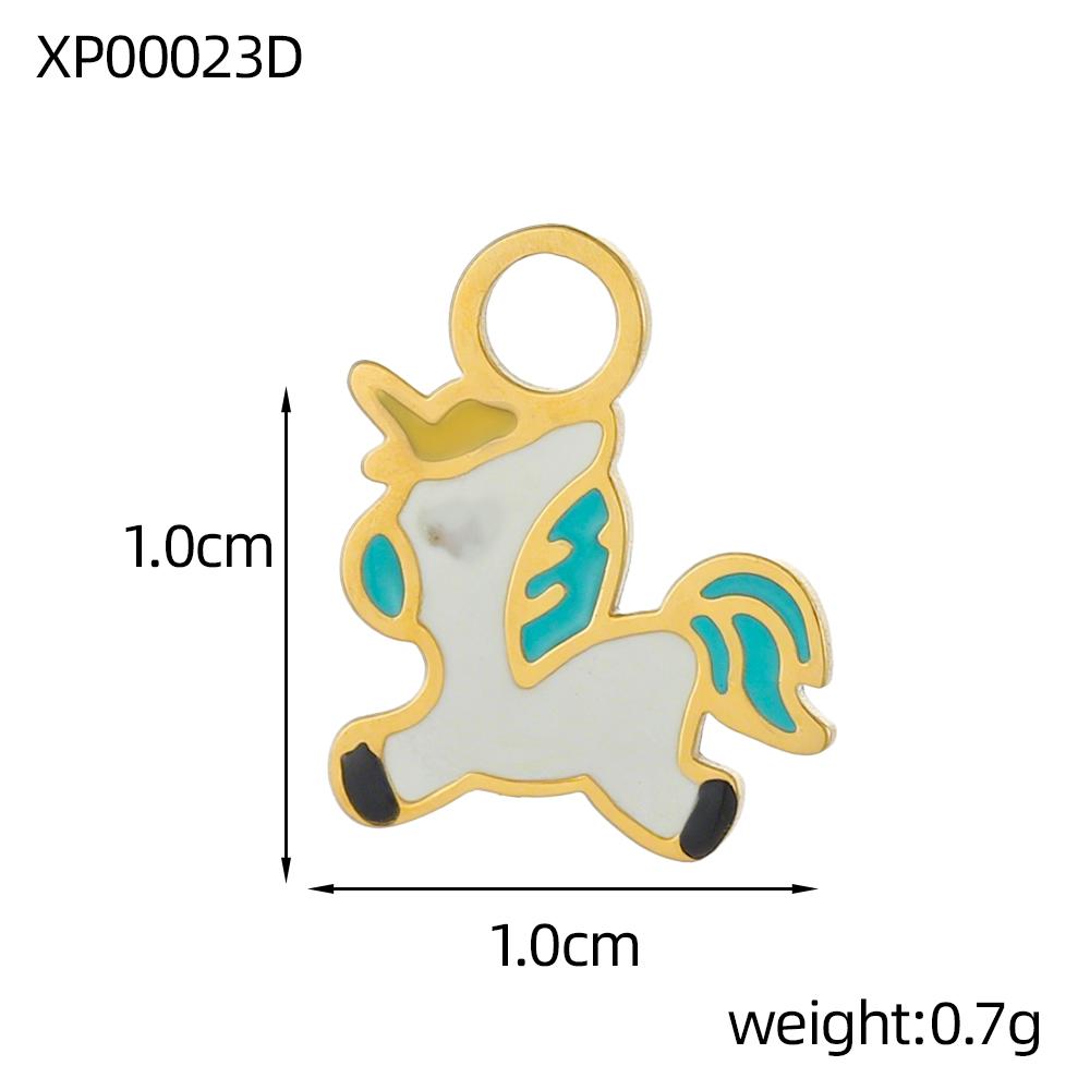 

CARLIDANA Stainless Steel Colored Drip Oil Snake Pendant Female Dog Cat Bird Animal Charm Jewelry for Diy Necklace Earrings