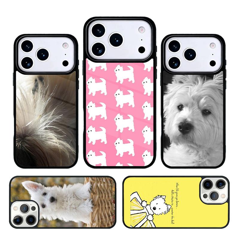 West Highland White Terrier Small White Dog Phone Case For iPhone 17 AIR 16 Pro Max 15 14 Pro 11 12 13 Shockproof Silicone Cover