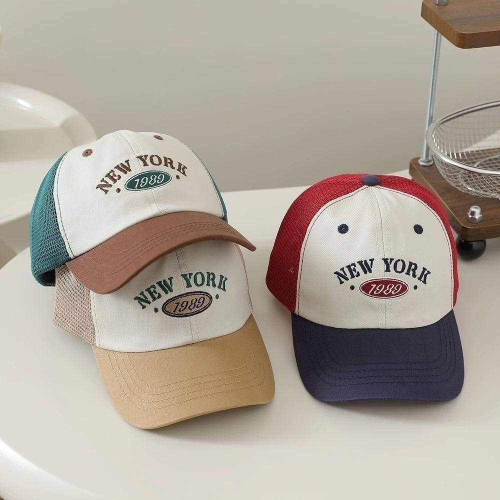 Embroidered Letter Kids Sun Hat Breathable Mesh Duck Tongue Cap New Baby Baseball Cap Boy Girl