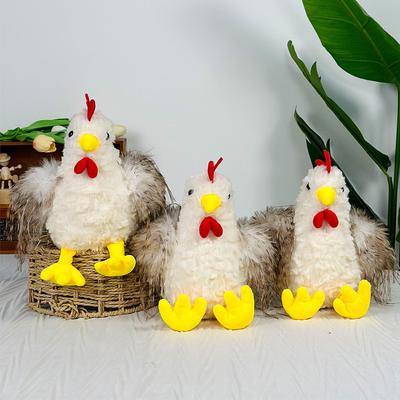 New Simulation Big Rooster Doll Farm Hen Doll Clip Machine Doll Plush Toy