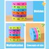 Math Blocks Cubes Learning Math Cubes Cylinder Arithmetic Cube Colorful Number Math Game Preschool Educational Toy for Boys girl