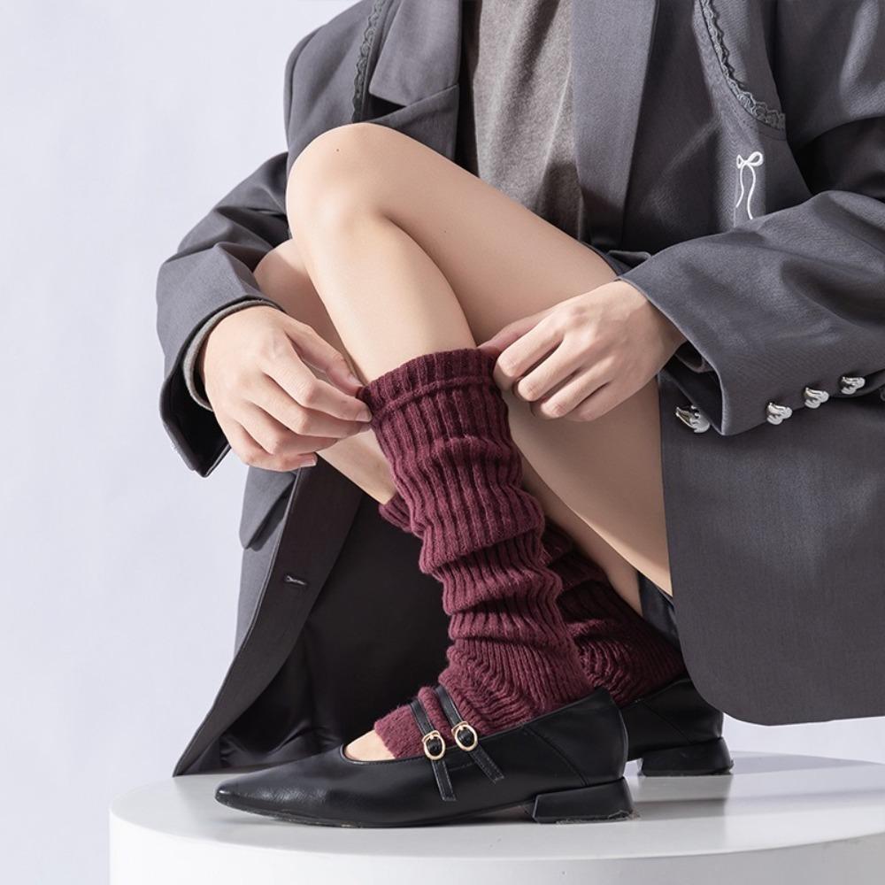 Knitting Lolitas Knitted Socks Cute Sweet Warm Foot Cover New Long Stockings  Autumn Winter