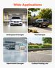 Parking Stopper, 1840 mm 2 Pcs Heavy Duty Parking Aid for Garage, Rubber Curb Garage Floor Stopper with Reflective Strips, Aid Gadgets for Cars Vans