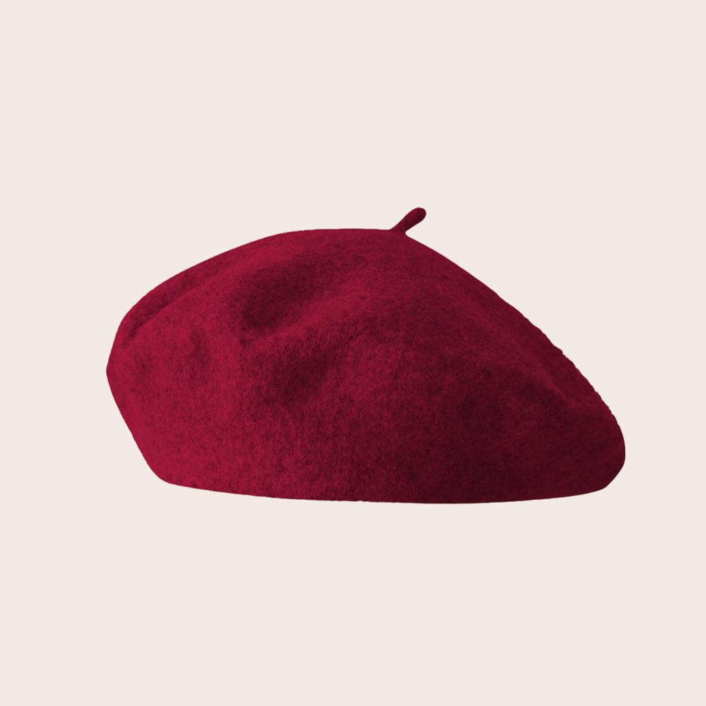 Einfarbig Trend Baskenmütze Mädchen Winter Vielseitig Japanisch Literarisch und Retro Malerhut Damen Herbst