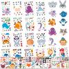 12pcs Face Change Cartoon Animal Stickers DIY Emotion Sitcker for Scrapbook Notebook Cartoon Graffiti Stickers Gifts Party Favor