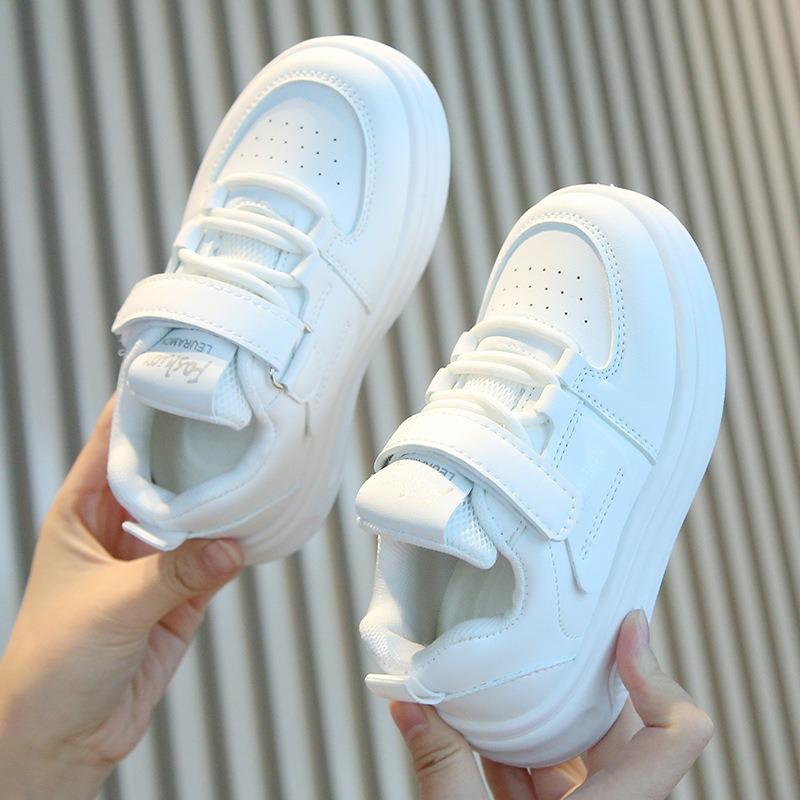 Kids White Soft Sole Casual Sports Sneakers Unisex For Boys And Girls Children
