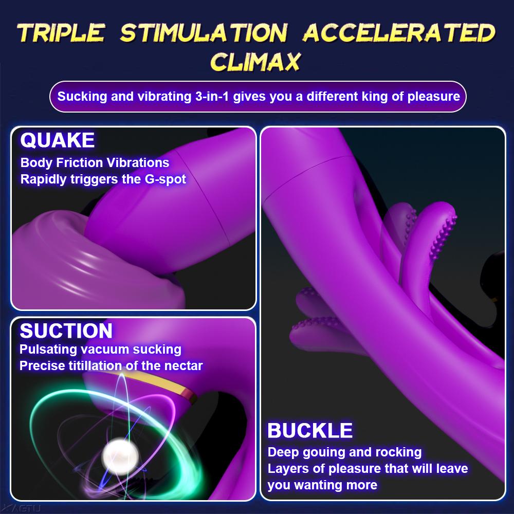 Rabbit Patting Dildo Vibrator For Women Clitoris Clit Sucker Stimulator Vagina Massager Female Sucker Vibrator Adults Sex Toy