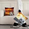Heißer Verkauf Lustige Katze Kissenbezüge Dekorativ Zuhause Beidseitiger Druck Quadratisches Kissen Schlafzimmerzimmer Dekoration Kissenbezug Geschenk