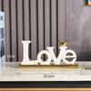 Modern Art Heart Shaped Minimalist Nordic Statue Living Love Electroplated DIY Room Ornament Sculpture Decoration Ceramic Table