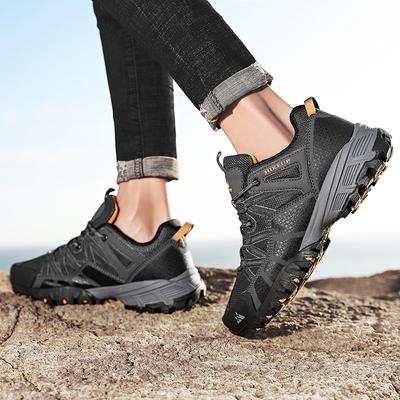 Men's Hiking Shoes Suede Leather Outdoor Shoes Wear-resistant Men Trekking Walking Hunting Tactical Sneakers