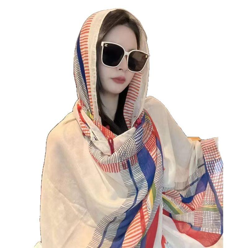 Ethnic Style Scarf for Women Sunscreen Scarf Beach Scarf, Beach Scarf New Style Scarf