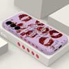 Coque Mode Motif Baisers Lèvres Pour Samsung Galaxy S26 S25 Ultra S24 S23 S22 Plus S21 FE A15 A16 A17 A35 A36 A54 A55 A56 5G Coque Souple